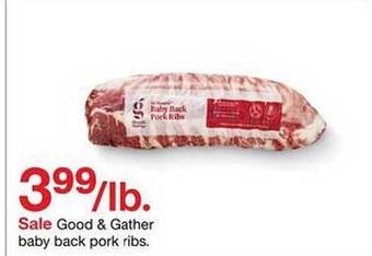 Target Good & Gather Baby Back Pork Ribs offer