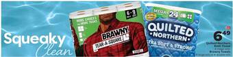 Weis Markets Quilted Northern Bath Tissue, Brawny Towels offer