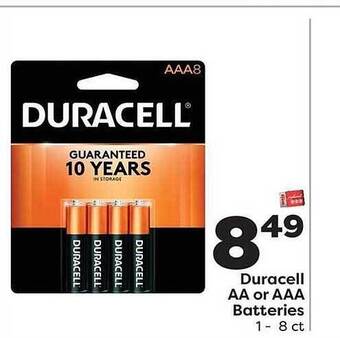 Weis Markets Duracell AA Or AAA Batteries offer