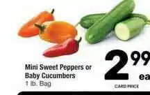 Albertsons Mini Sweet Peppers Or Baby Cucumbers offer