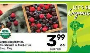 Albertsons Organic Raspberries , Blackberries Or Blueberries offer