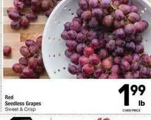 Albertsons Red Seedless Grapes offer