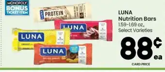 Albertsons Luna Nutrition Bars offer