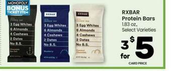 Albertsons Rxbar Protein Bars offer