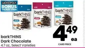 Albertsons Barkthins Dark Chocolate offer