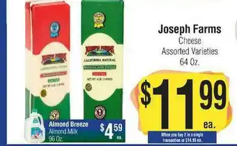 Big Saver Foods Joseph Farms Cheese offer