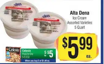 Big Saver Foods Alta Dena Ice Cream offer