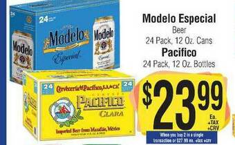 Big Saver Foods Modelo Especial Beer offer