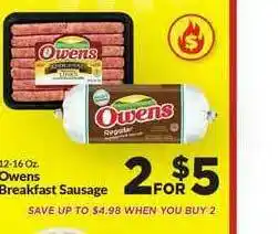 Homeland Market Owens Breakfast Sausage offer