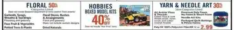 Hobby Lobby Hobbies Boxed Model Kits 40% Yarn & Needle Art 30, All Artiste' Floss Threads Cotton Craft Thread Packs, Nylon, Acrylic And C offer