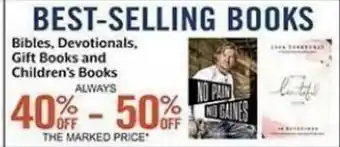 Best-selling Books Bibles, Devotionals, Gift Books And Children 40% - 50% Off