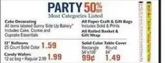 Hobby Lobby Party 50% Most Categories Listed Cake Decorating All Paper Craft & Gift Bags All Rolled Basket Gift Wrap offer