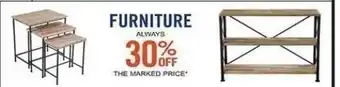 Hobby Lobby Furniture Always 30% The Marked Price offer