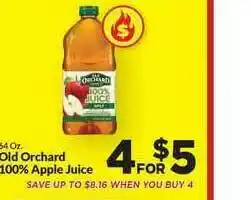 Homeland Market Old Orchard 100% Apple Juice offer