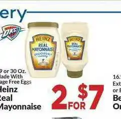 Homeland Market Heinz Real Mayonnaise offer