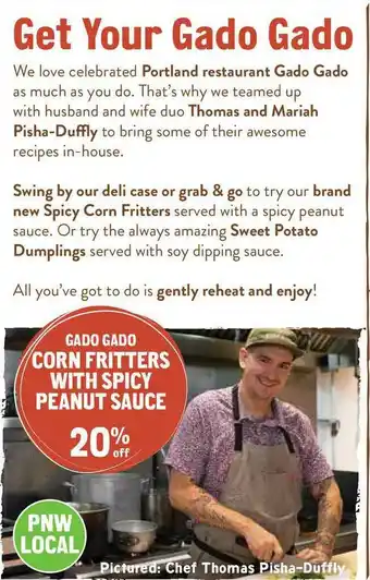 New Seasons Market Corn Fritters With Spicy Peanut Sauce offer