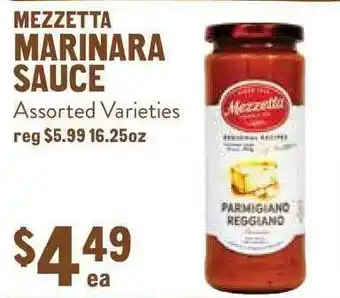 New Seasons Market Mezzeta Marinara Sauce offer