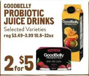 New Seasons Market Goodbelly Probiolic Juice Drinks offer