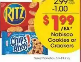 Ralphs Nabisco Cookies Or Crackers offer