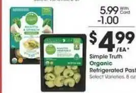 Ralphs Simple Truth Organic Refrigerated Past offer