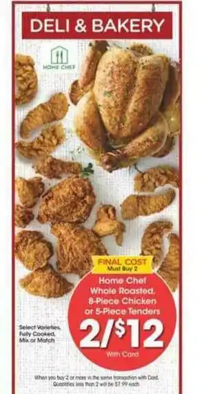 Ralphs Whole Roasted ,8-Piece Chicken Or 5-Piece Tenders offer