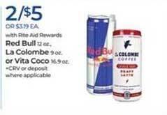 Rite Aid Red Bull, La Colombe Or Vita Coco offer