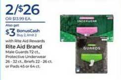 Rite Aid Rite Aid Brand offer