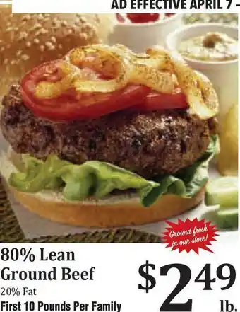 Rosauers 80% Lean Ground Beef offer
