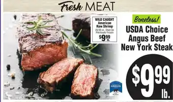 Rosauers USDA Choice Angus Beef New York Steak offer