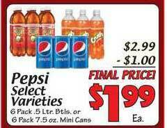 Pepsi Select Varieties