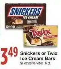 Amigos United Snickers Or Twix Ice Ream Bars offer