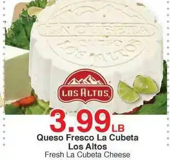 Arteagas Food Center Queso Fresco La Cubeta Los Altos offer