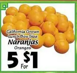 El Ahorro California Grown Lunch Box Size Naranjas Oranges offer