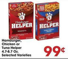 Fairplay Hamburger, Chicken Or Tuna Helper offer