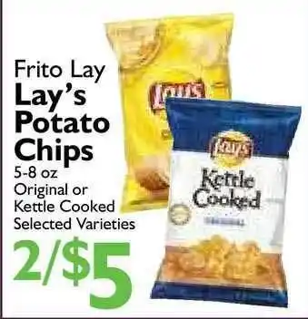 Festival Foods Frito Lay Lay's Potato Chips Or Kettle Cooked offer