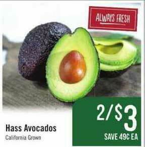 Haggen Food Hass Avocados offer