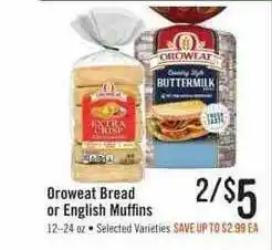 Haggen Food Orweat Bread Or English Muffins offer