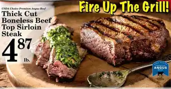 Harvest Foods Thick Cut Boneless Beef Top Sirloin Steak offer