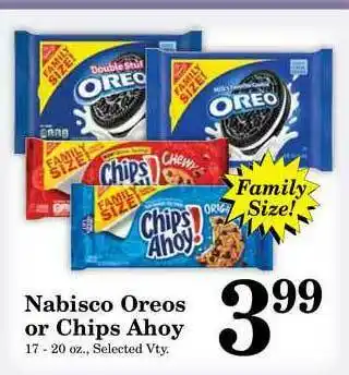 Harvest Foods Nabisco Oreos Or Chips Ahoy! offer