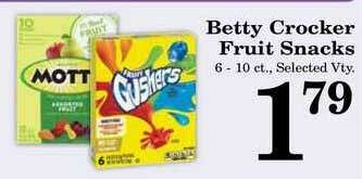 Harvest Foods Betty Crocker Fruit Snacks offer