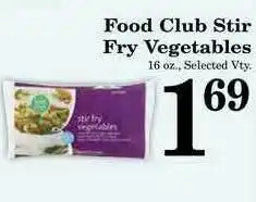 Harvest Foods Food Club Stir Fry Vegetables offer