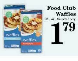 Harvest Foods Food Club Waffles offer