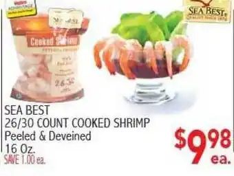 Ingles Markets Sea Best 26-30 Count Cooked Shrimp Peeled & Deveined offer