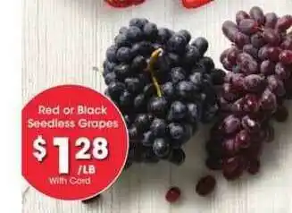 King Soopers Red Or Black Seedless Grapes offer