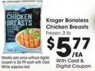 King Soopers Kroger Boneless Chicken Breasts offer