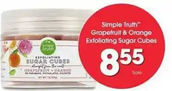 Kroger Simple Truth Grafefruit & Orange Exfoliating Sugar Cubes offer