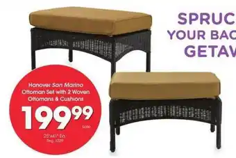Kroger Hanover San Set With 2 Women Ottomans & Cushions offer