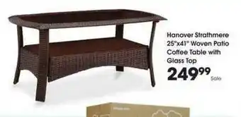 Kroger Hanover Strathmere 25 X41 Women Patio Coffee Table With Glass Top offer