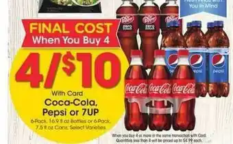 Kroger With Card Coca - Cola Pepsi Or 7up offer