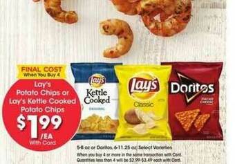 Kroger Lay's Potato Chips Or Lay's Kettle Cooked Potato Chips offer